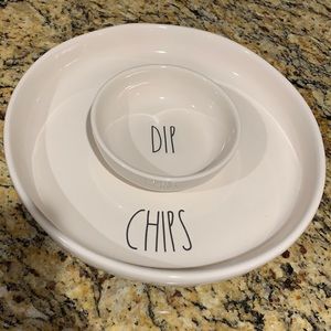 NEW Rae Dunn Chip and Dip Bowl